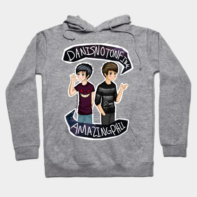 Dan and Phil Hoodie by autumnraylene